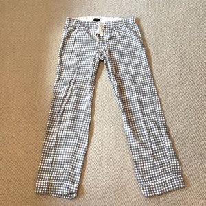 JCrew women’s pj/lounge pants. Size S. Grey and creme check flannel